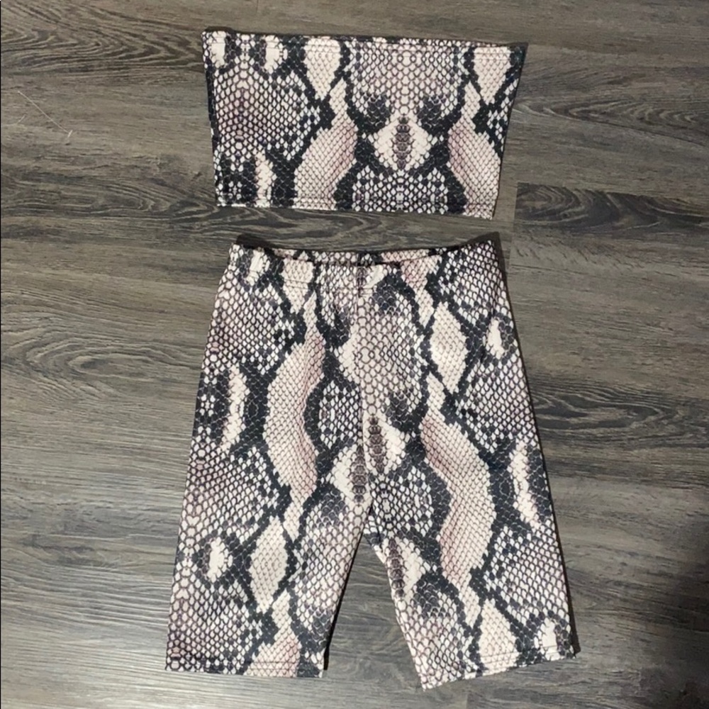 Two Piece Biker Short Set